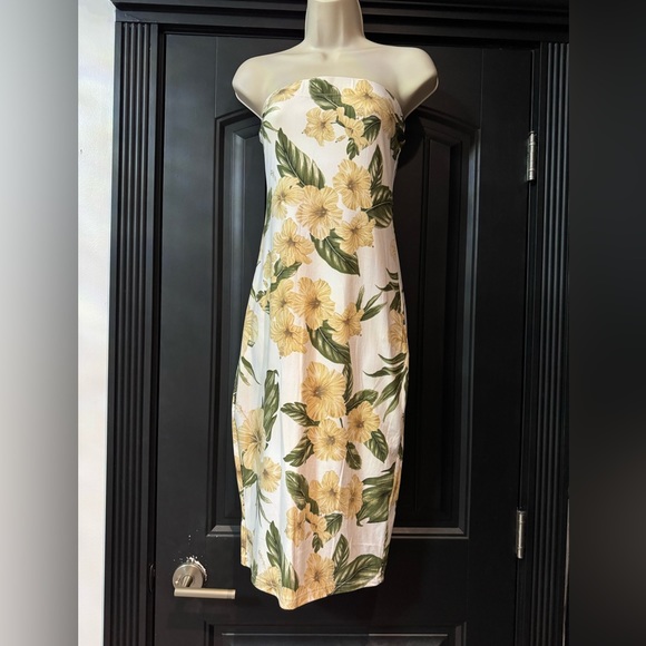 Strapless Stretch Midi Dress - Picture 1 of 3